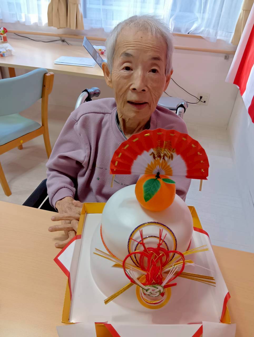 大きな鏡モチと🎍